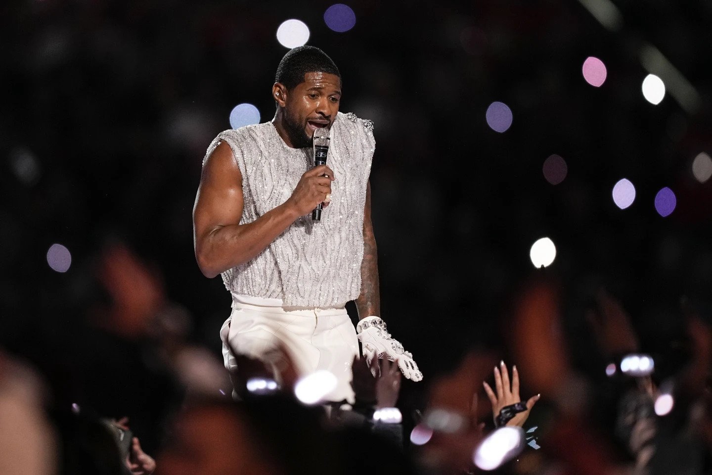 Usher during NFL Super Bowl 2024