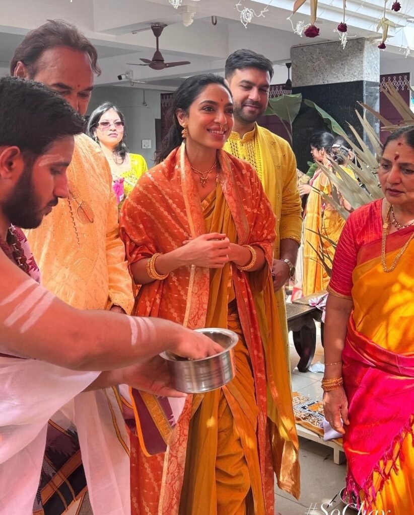 Sobhita Dhulipala and Naga Chaitanya haldi ceremony viral pics