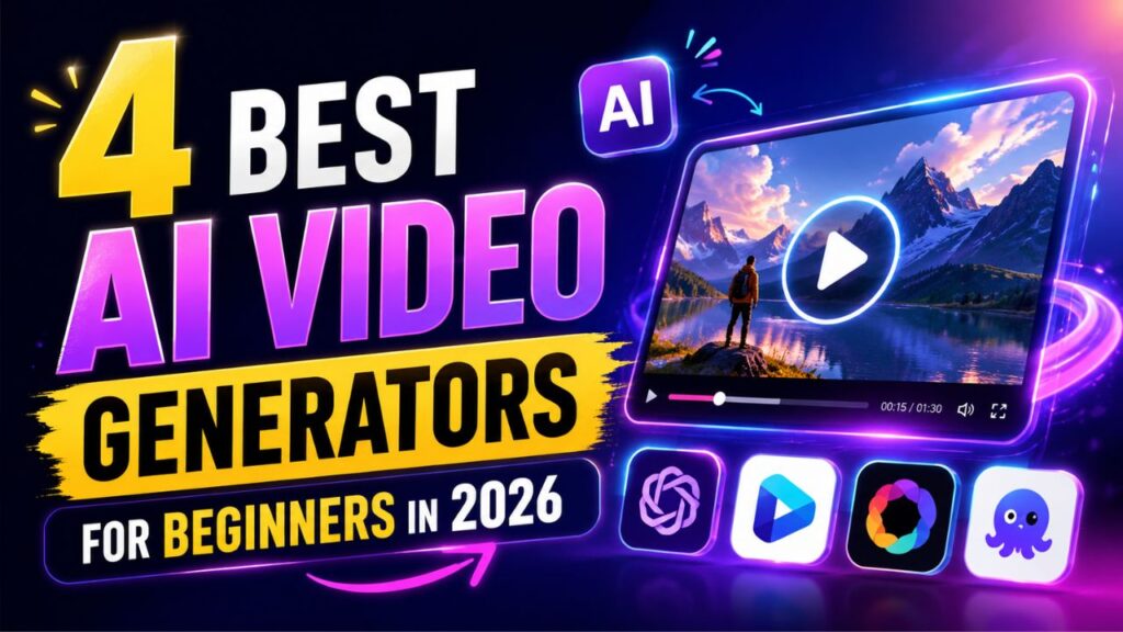 4 Best AI Video Generators for Beginners in 2026