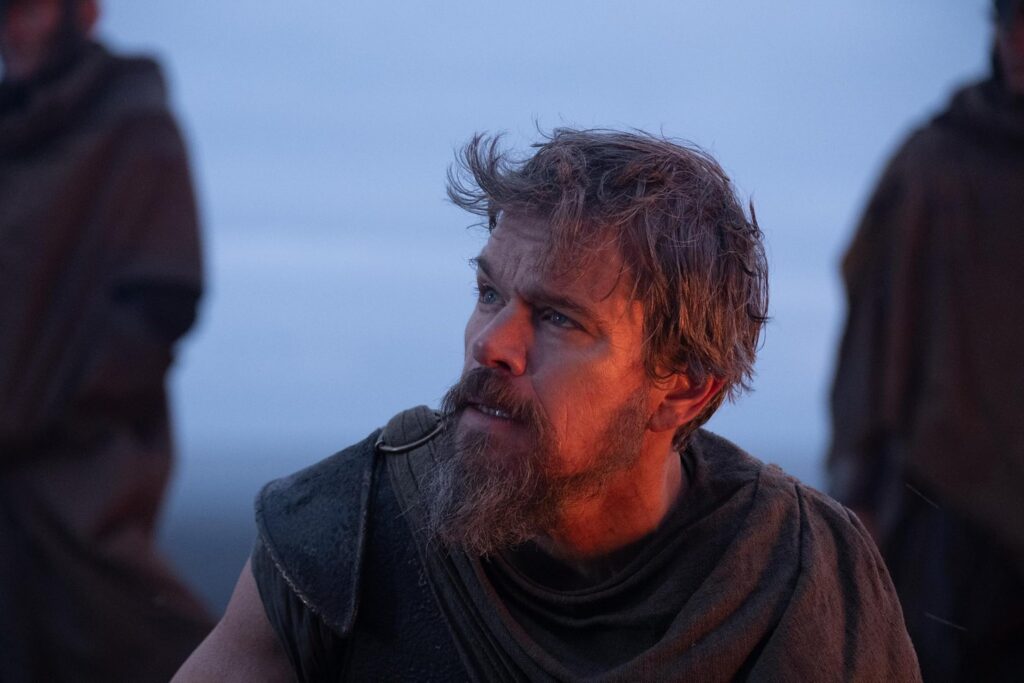 the odyssey movie cast matt damon as odysious in imax