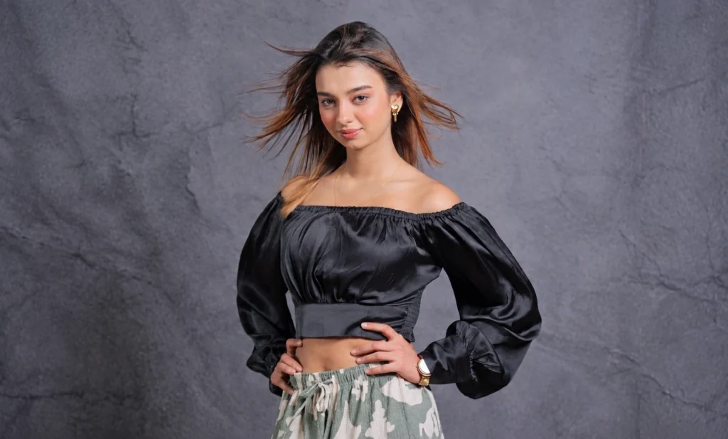 Portrait of actress Shreyaa Biswas focusing on her career in Indian web series.