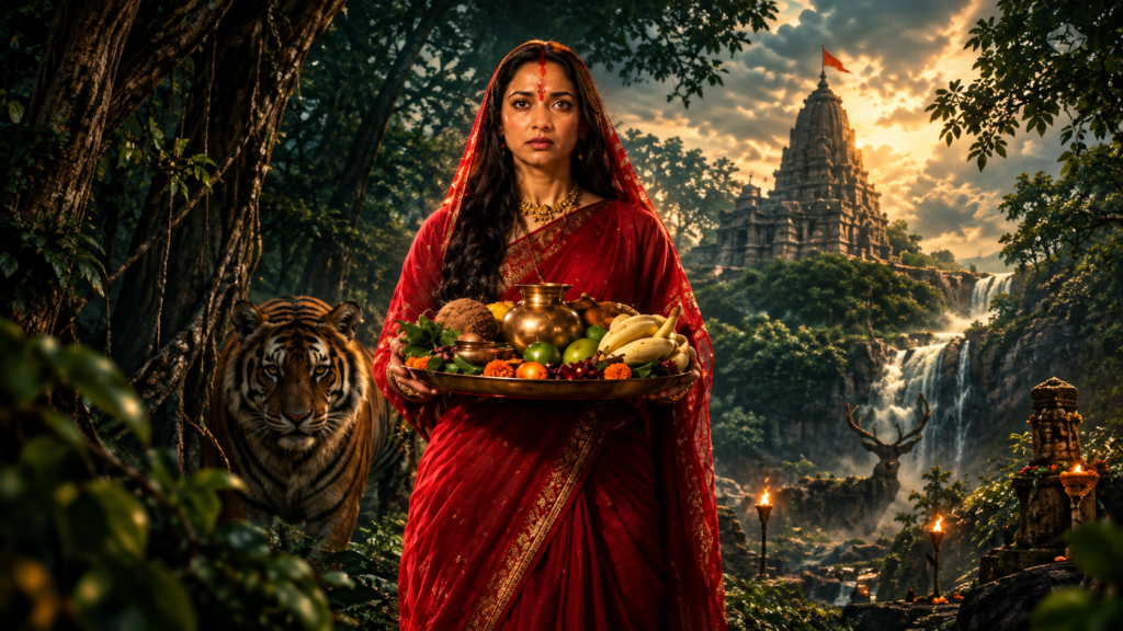 Tamanaah Bhatia as doing Chhat Puja i Movie