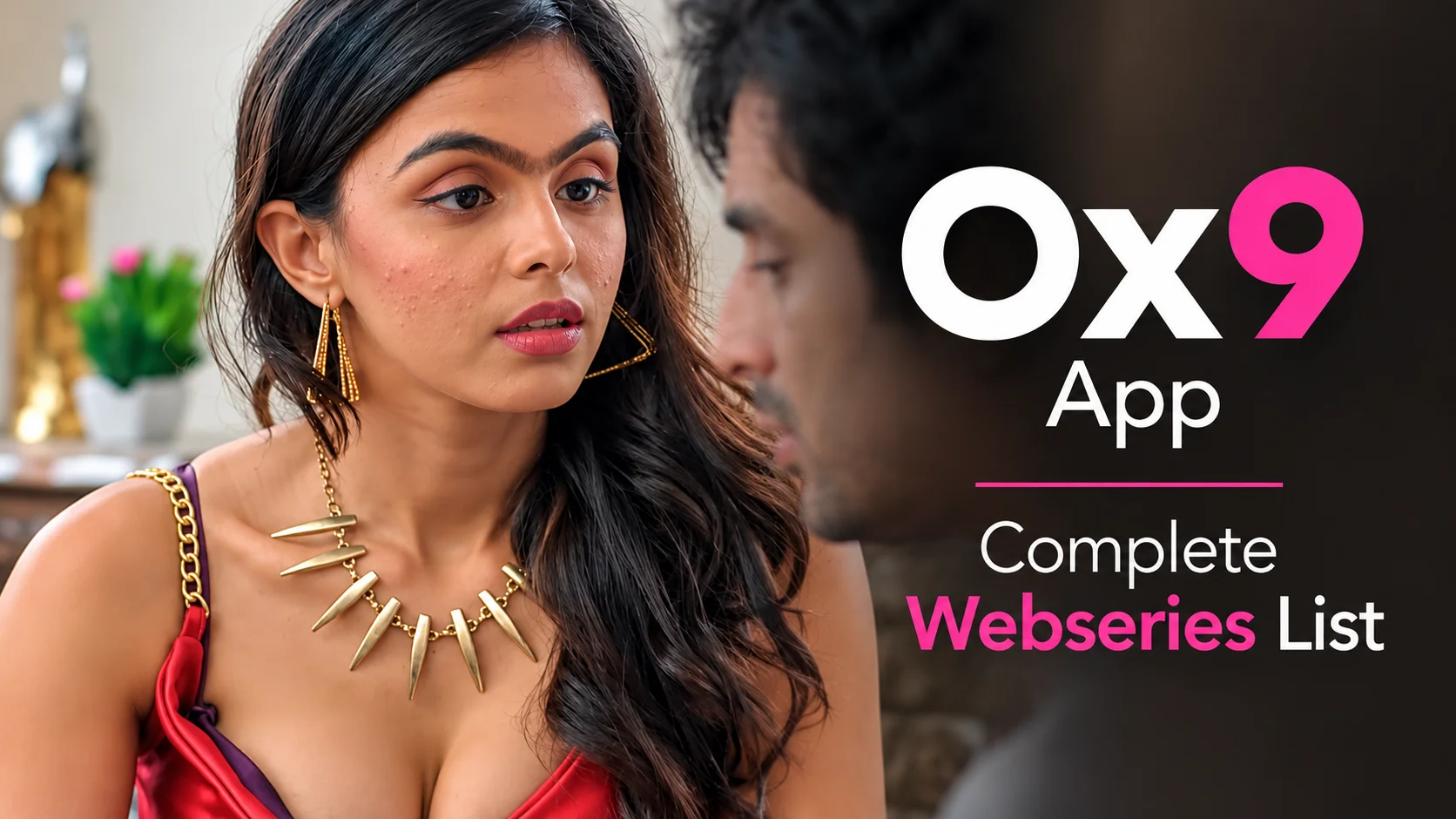Digital streaming platform interface showing various web series posters and actress names.