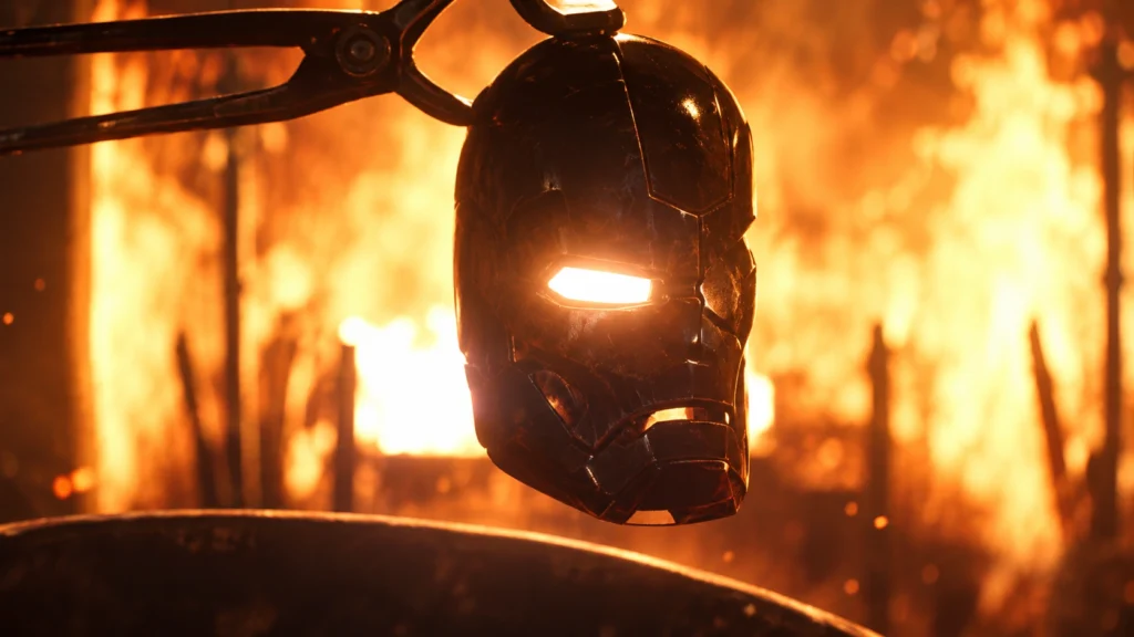 DR. Doom building his mask in Avengers Endgame Encore