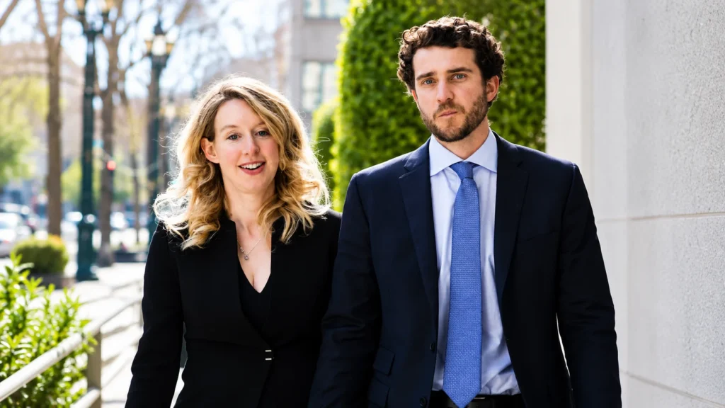 Elizabeth Holmes and fiancé Billy Evans